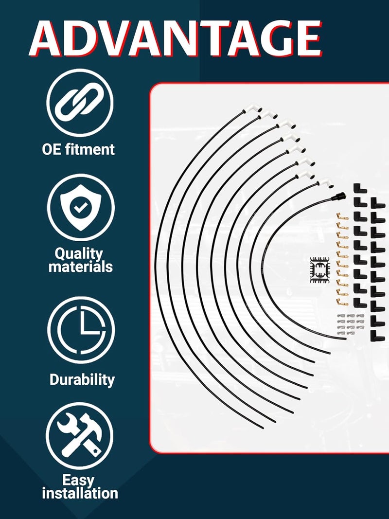 Ntoauto Universal 9001C Extreme 9000 Spark Plug Wire Set 8mm, 90 Degree White Ceramic Boots - Image 4